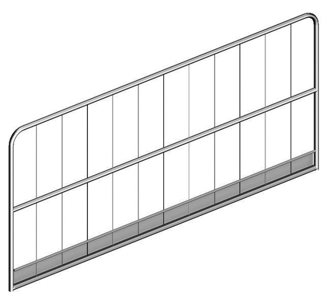 Layher Systemgeländer Gittergeländer 2,70 m Schutzgitter für Geländersystem - Stahlgeländer für flexible Absturzsicherung (LB-7032.011) Bild-01