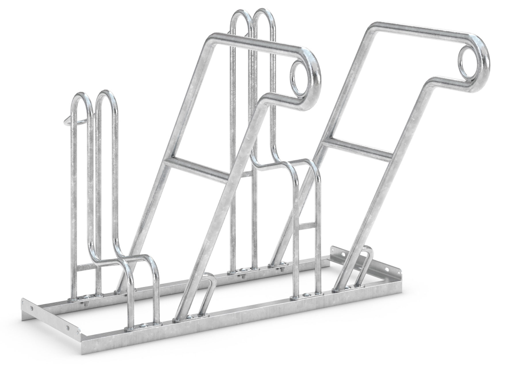 WSM Fahrradständer Anlehnbügel 4602 XBF Stahl - 2 Einstellplätze