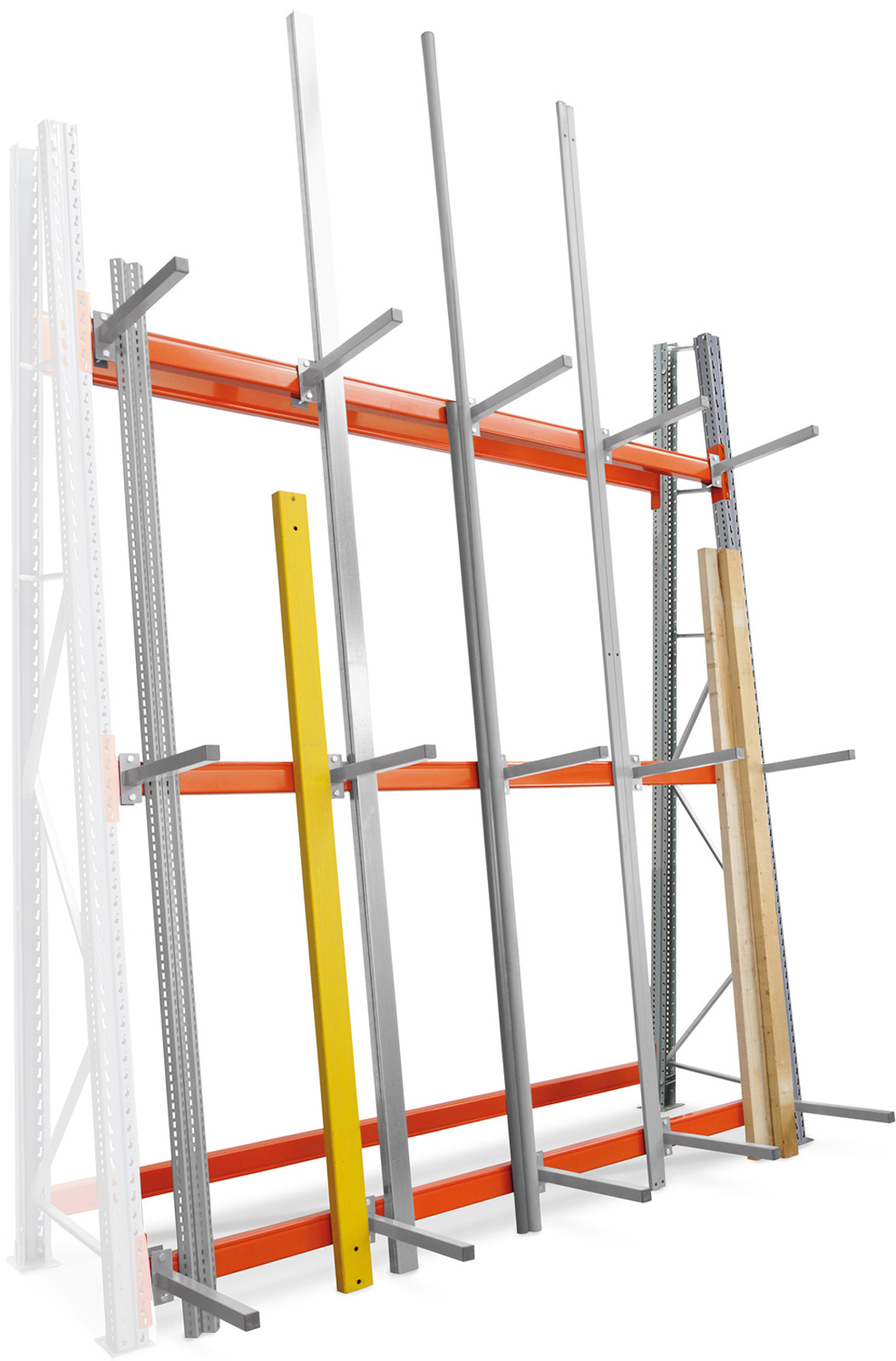 Regalwerk ARTUS Profillagerregal einseitig Anbaufeld 3500 x 2700 x 1000 mm