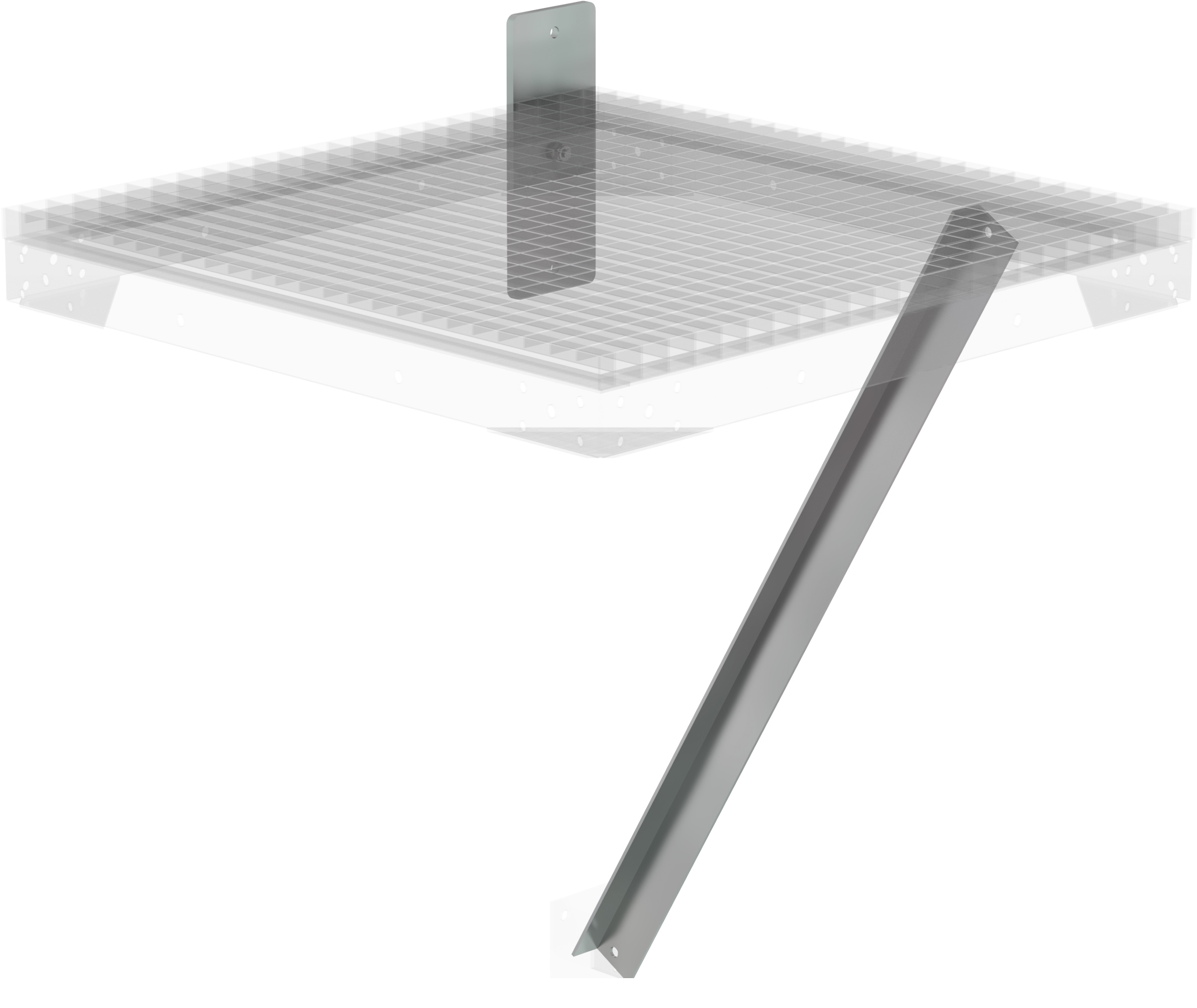 Günzburger Flanschplatte und Strebe 800 mm