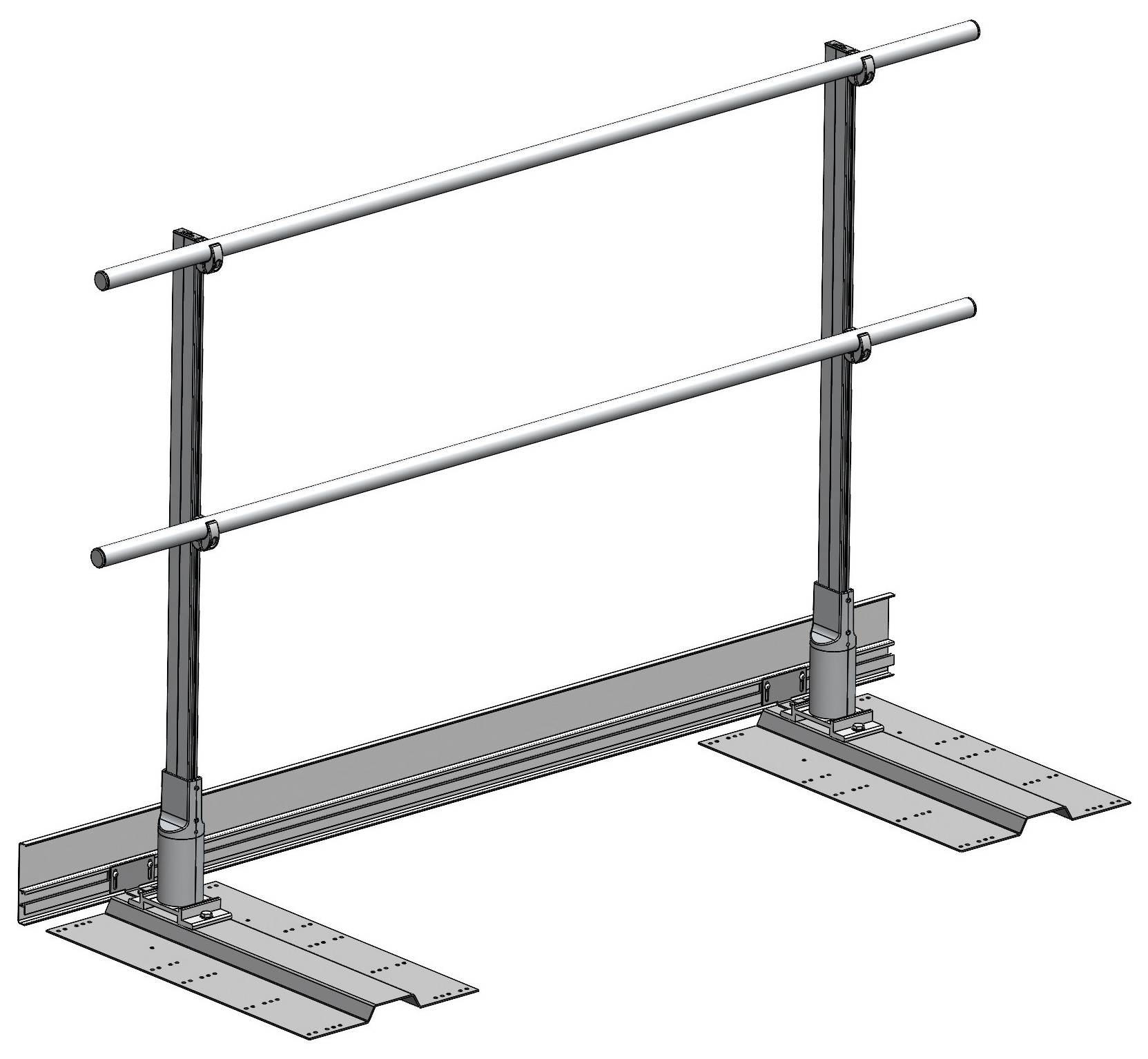 Günzburger Ausstiegsgeländer seitlich Metalldach-Deckschale - 2000 mm