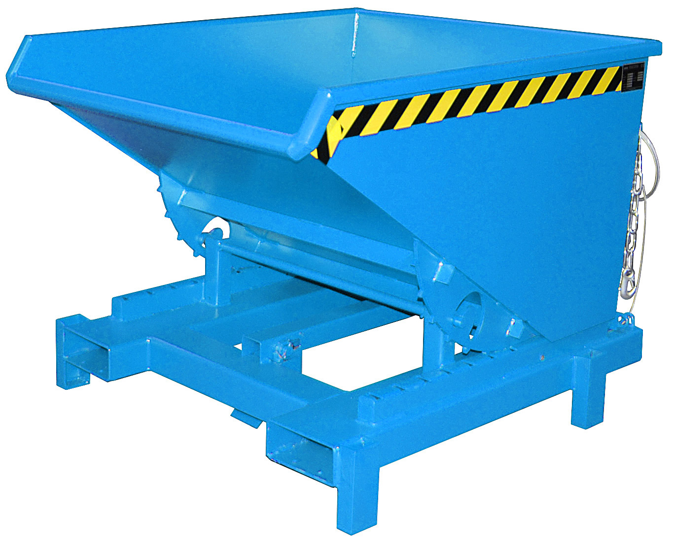 Bauer Schwerlastkipper SK-600 - RAL 5012 Kippmulde 600 Liter für Stapler - Kippcontainer lichtblau pulverbeschichtet (BA-4498-21-0000-3) Bild-01