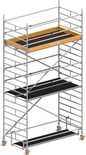 Fahrgerüst Layher Uni Breit P2 hawego 1412104 mit Telegeländer - Arbeitshöhe 6,20 m  (LS-1412104-H) Bild-03