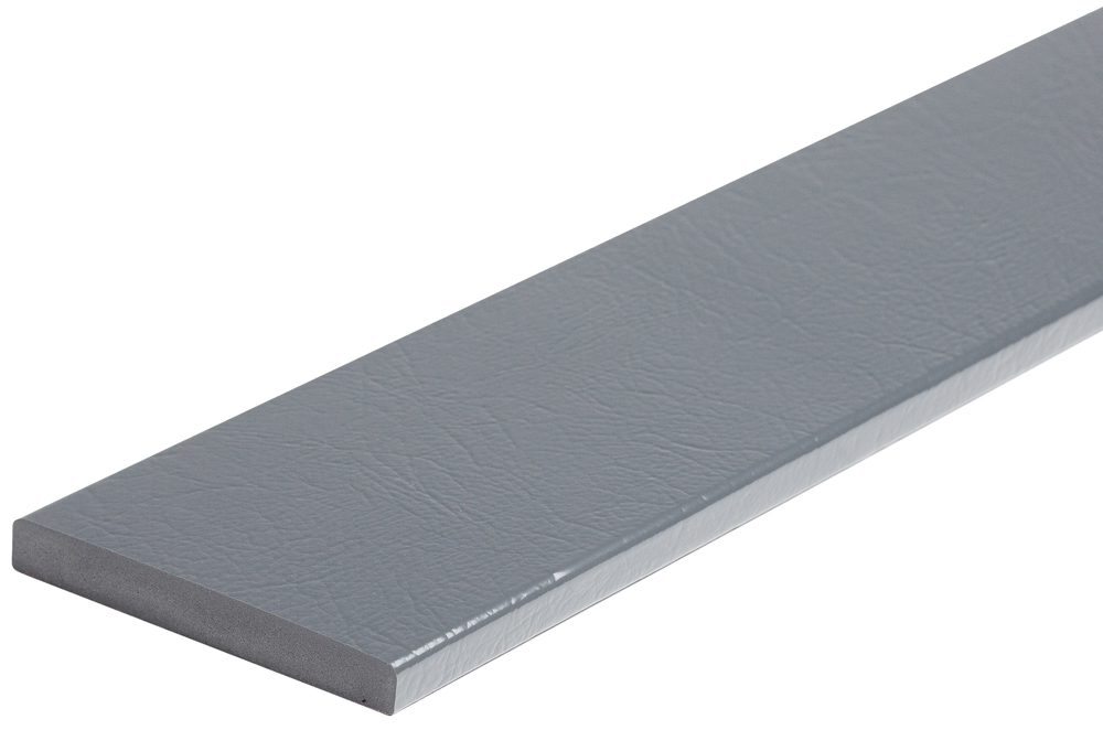 Knuffi Wandschutz Profil Typ MiniGiant 100 x 10 mm silber PU - 1,00 m Standard Warnschutz Profil Flachleiste extra breit aus Polyurethan - Flächenprofil farbig mit selbstklebender Fläche (SM-GIM-3005) Bild-01