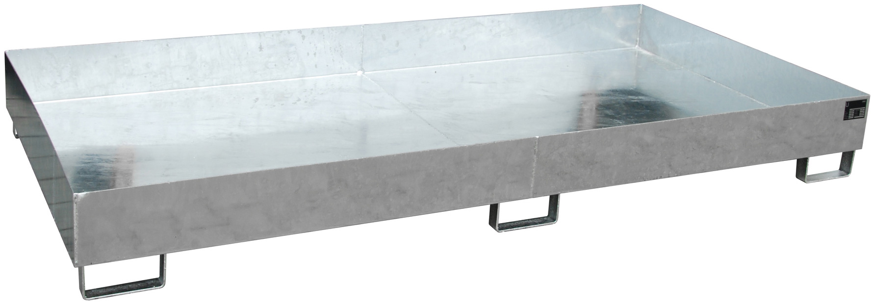 Bauer Regalwanne Stahl RW 2700-2 - verzinkt Auffangbehälter ohne Gitterrost für Regalfeldlänge 2700 mm - Stahlwanne verzinkt mit 540 Liter Auffangvolumen (BA-4518-42-0000-7) Bild-01