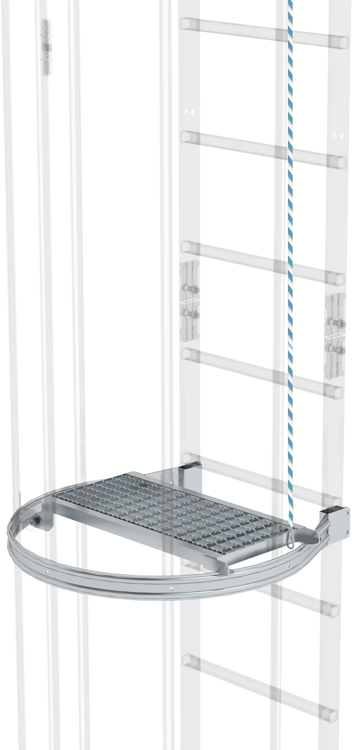 Günzburger Zwischenplattform Alu blank