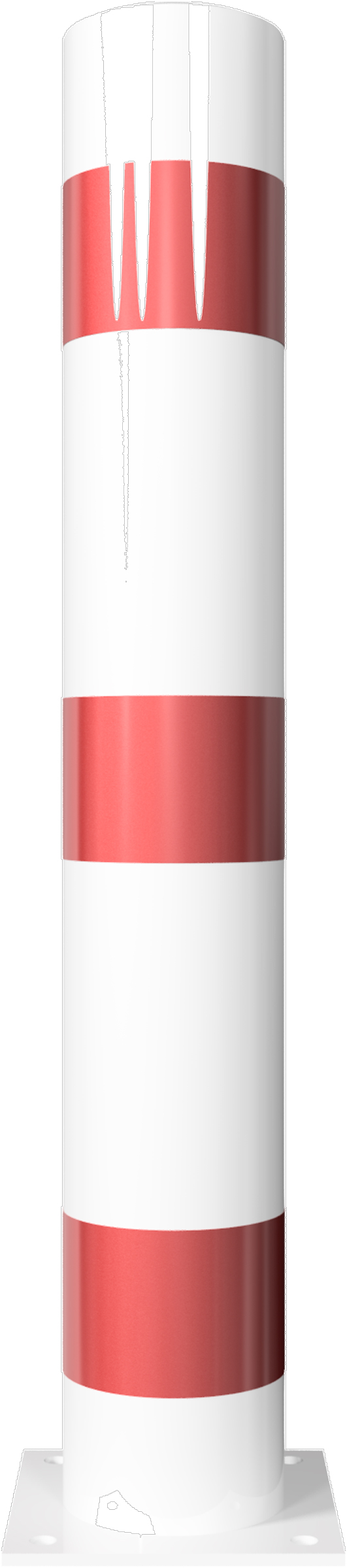 Schake Stahlrohrpoller OD Ø 152 mm weiß | rot - 1,00 m
