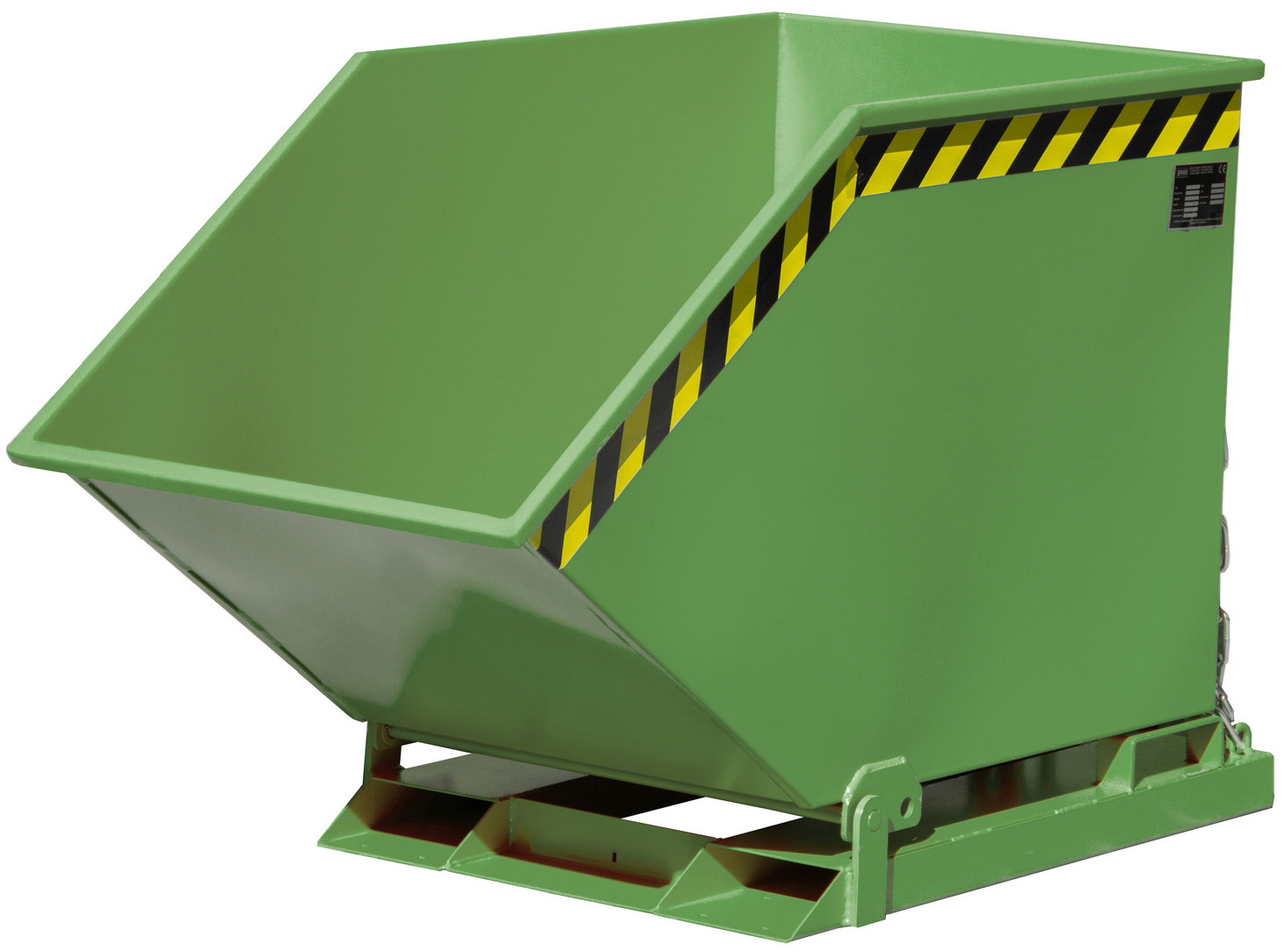 Bauer Muldenkipper KK-400 - RAL 6011 Kippmulde 400 Liter für Stapler - Schuttmulde resedagrün pulverbeschichtet (BA-4541-02-0000-4) Bild-01
