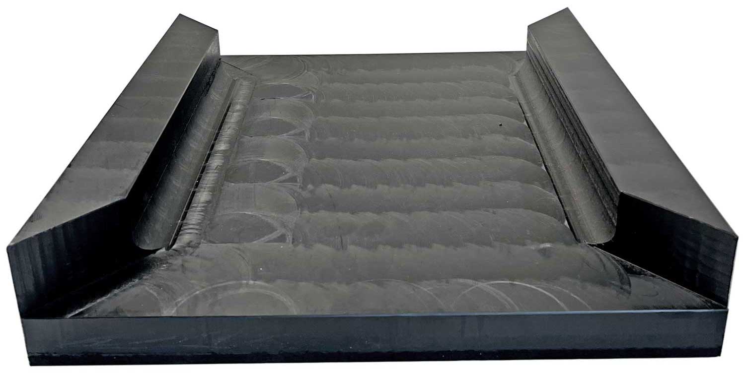 hawego Abrollcontainer Unterlegplatte Rolle Bodenschutzplatte aus Kunststoff mit Anti-Rutsch-Beschichtung- Lastverteilungsplatte belastbar bis 70t (HW-ASP-CON-400-400-80-AR8) Bild-01