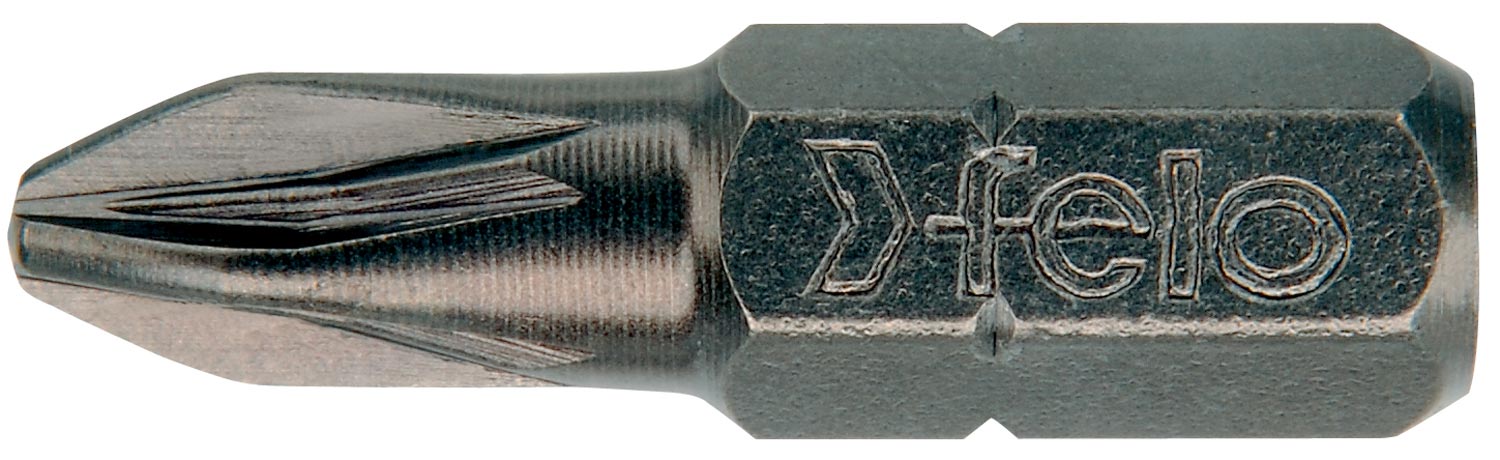 Felo Industrie Bit C 6,3 Kreuzschlitz PZ 0 x 25 mm - VE 10 Stück Kreuzschlitz Schrauben Bit Pozidriv - Industrie Serie (FL-02100010-VE10) Bild-01