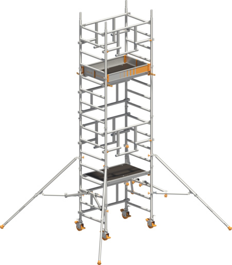 Rollgerüst Layher Solo Tower P2 SAFETY Plus mit Doppelgeländer