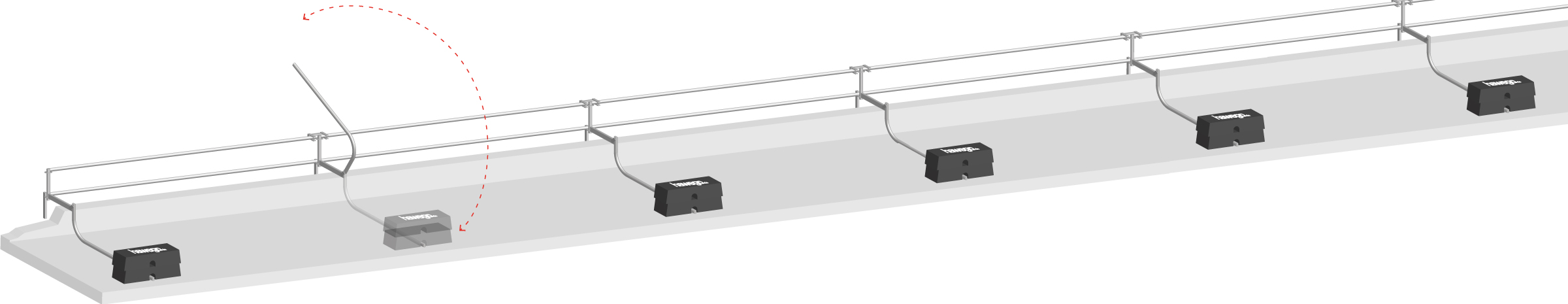 hawego Flachdachabsturzsicherung 61,40 m