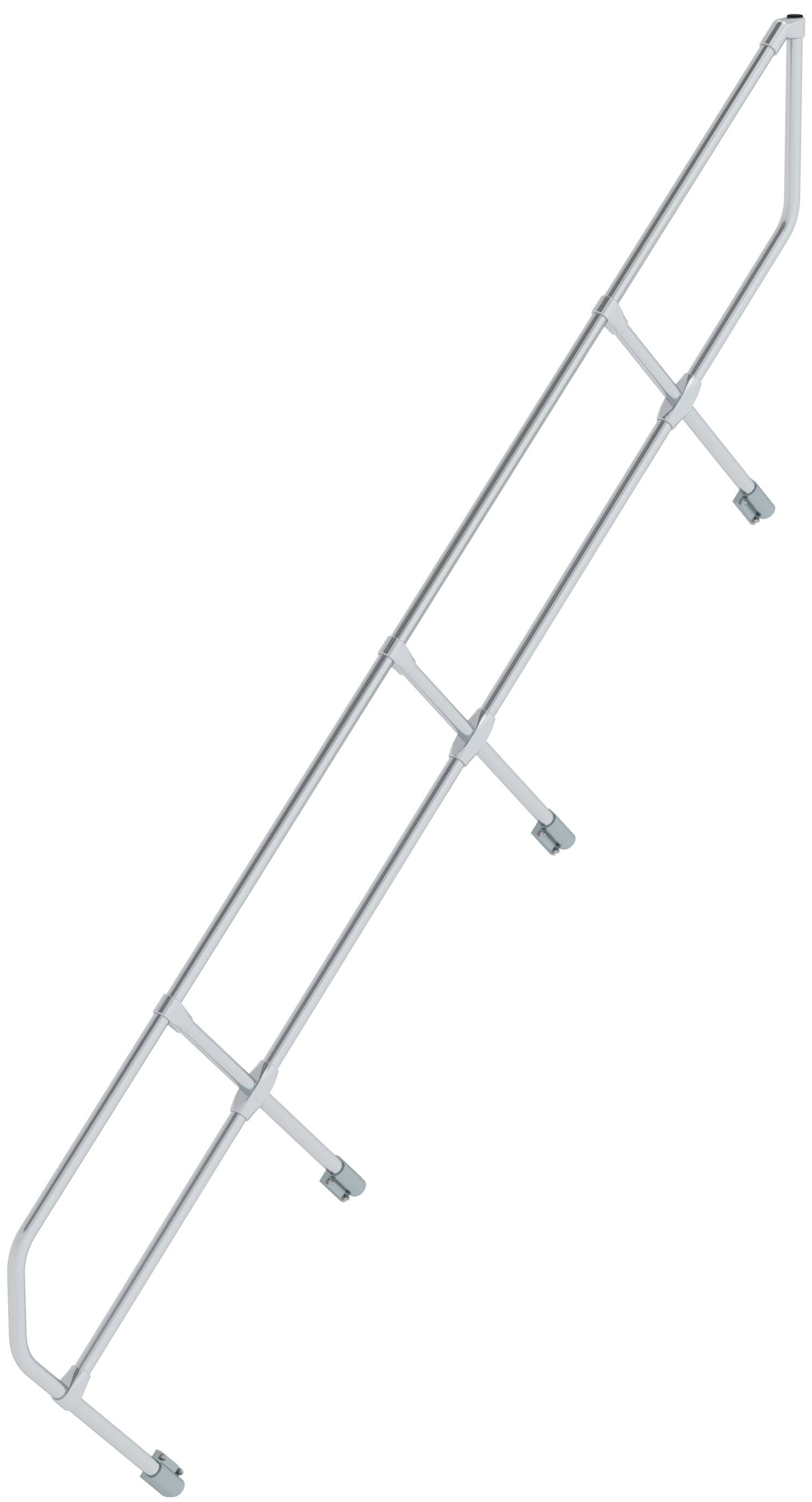 Günzburger Treppengeländer 45° 11 Stufen Einseitiger Handlauf für Alutreppe 45° (GB-600311) Bild-01