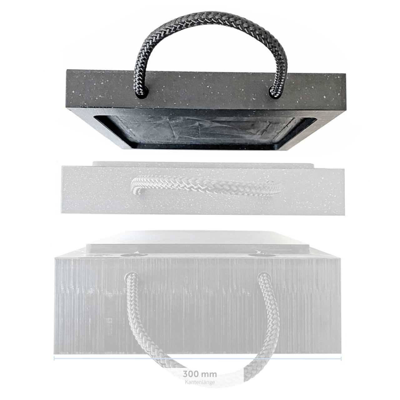 hawego Lastverteilungsplatte stapelbar 300 x 300 x 50 mm Modular stapelbare Abstützplatte - Unterlegplatte aus HDPE-Kunststoff (HW-SLP-300-300-50-MP-TF-031) Bild-01