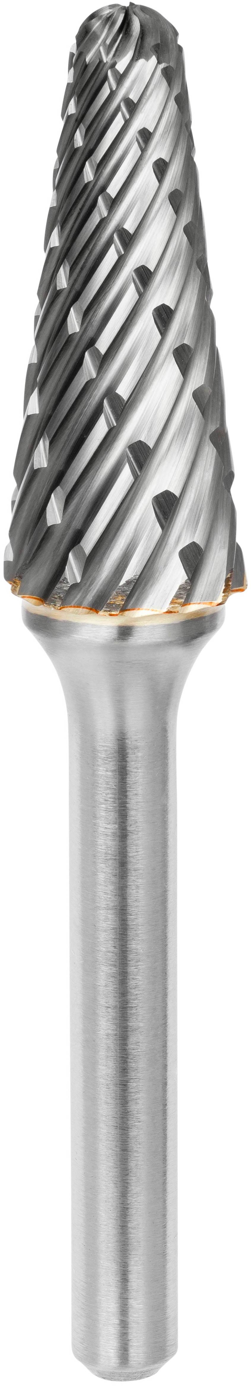 procut Hartmetallfrässtift Rundkegelform KEL L61020-6STEEL Schaft-∅ 6 mm - Kopf-∅ 10 mm - STEEL-Verzahnung (PC-L61020-6-STEEL) Bild-01