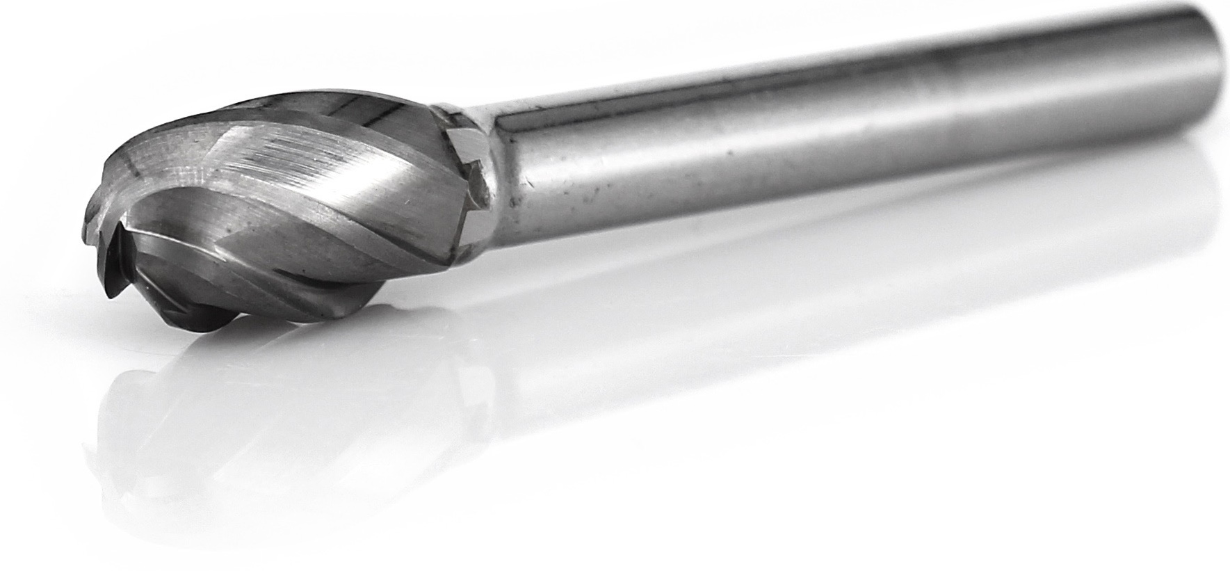 procut Hartmetallfrässtift Tropfenform TRE E30306-ALU Schaft-∅ 3 mm - Kopf-∅ 3 mm - ALU-Verzahnung (PC-E30306-ALU) Bild-01