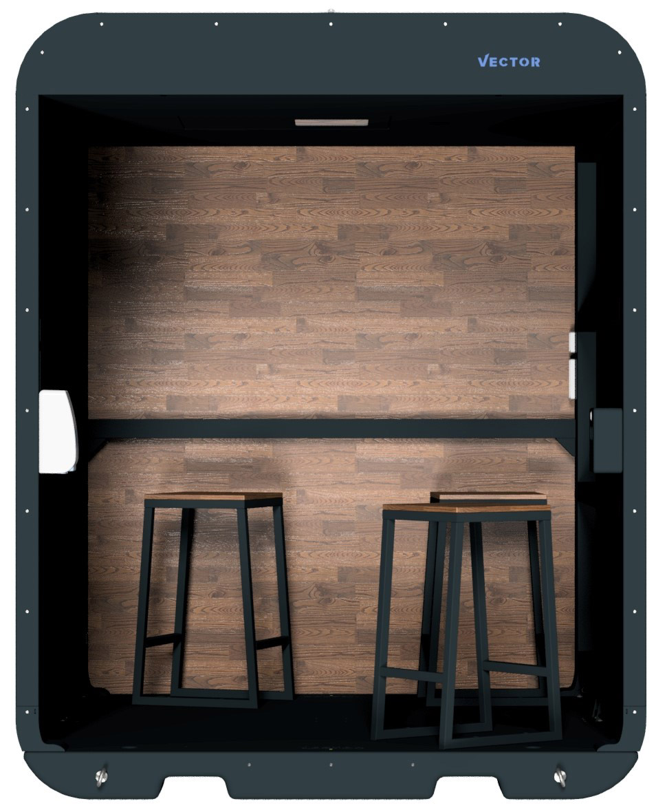 Schake Vector V-Lounge tiefschwarz Aufenthaltsraum mobil für Baustellen- und Eventeinsätze - RAL 9002 pulverbeschichtet (SK-VPLO21SOO0073) Bild-01