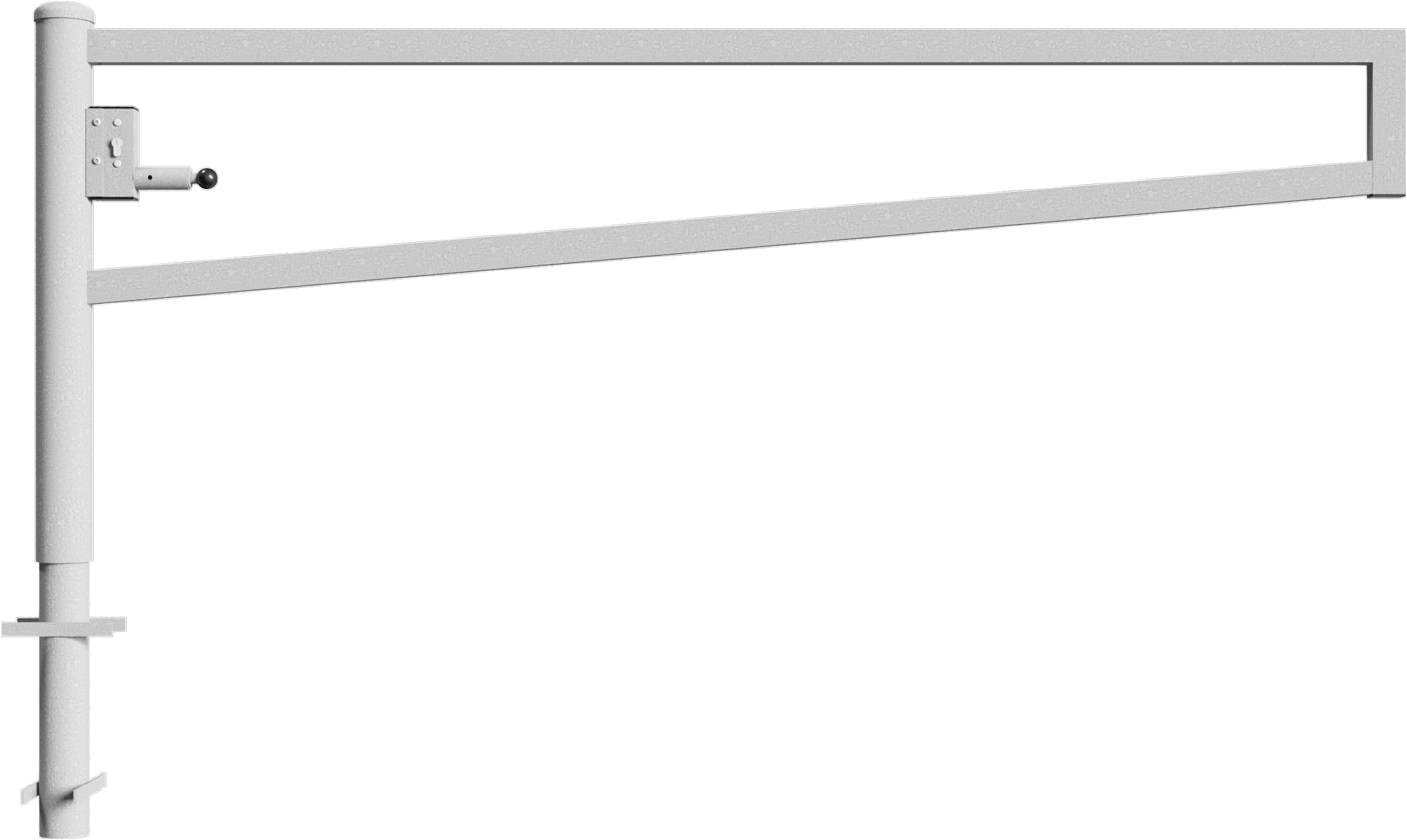 Schake Drehschranke - Schrankenbaum 60 x 40 mm OEP verzinkt - 2500 mm