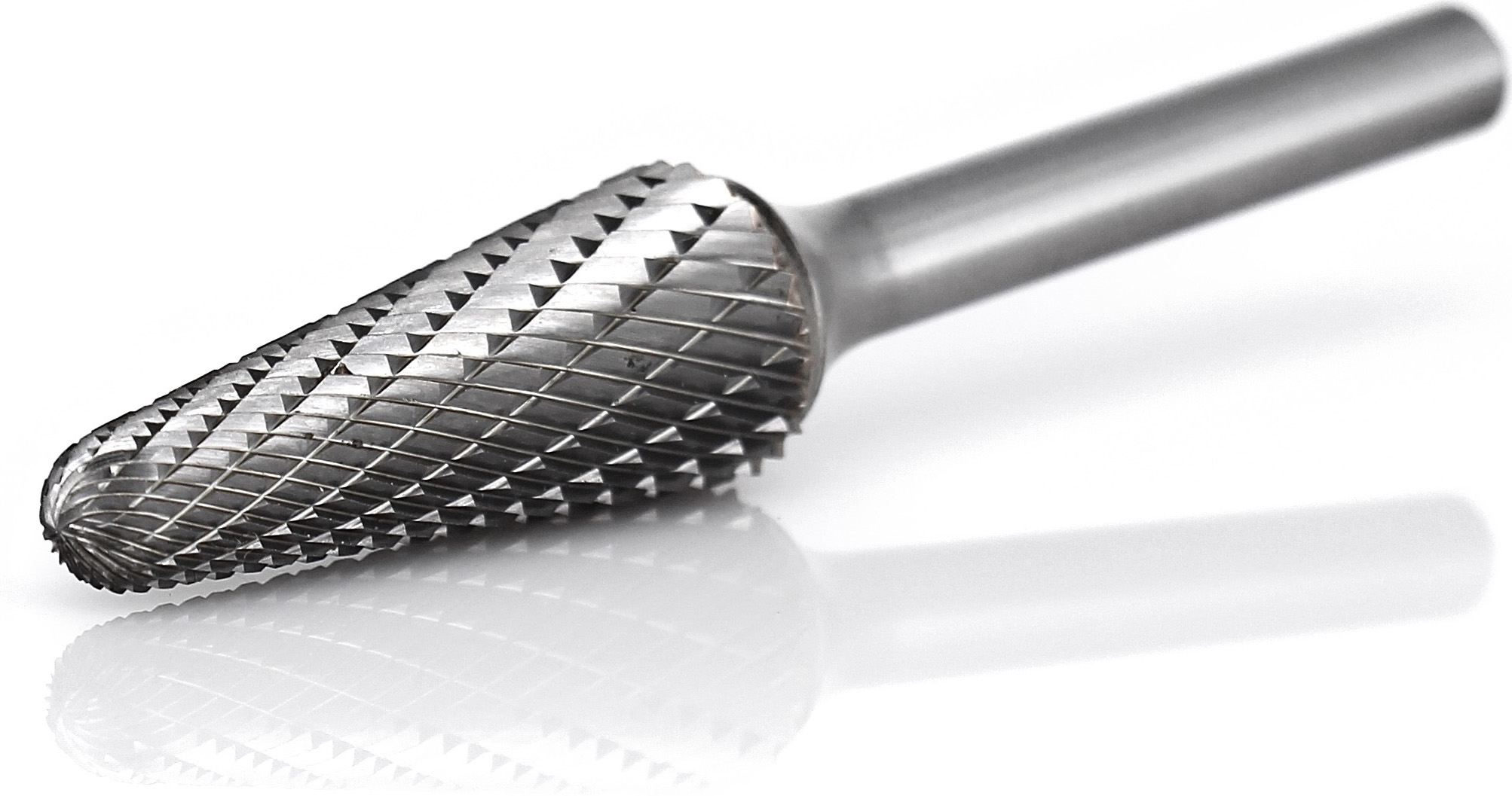 procut Hartmetallfrässtift Rundkegelform KEL L61225-6 Schaft-∅ 6 mm - Kopf-∅ 12 mm - Kreuzverzahnung (PC-L61225-6) Bild-01