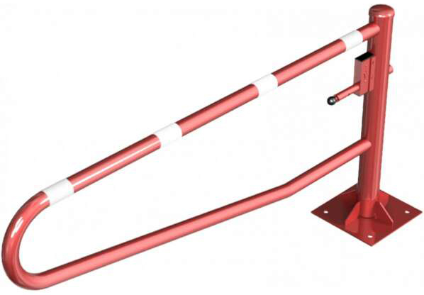 Schake Drehschranke - Schrankenbaum Ø 60 mm ODP rot | weiß - 2000 mm