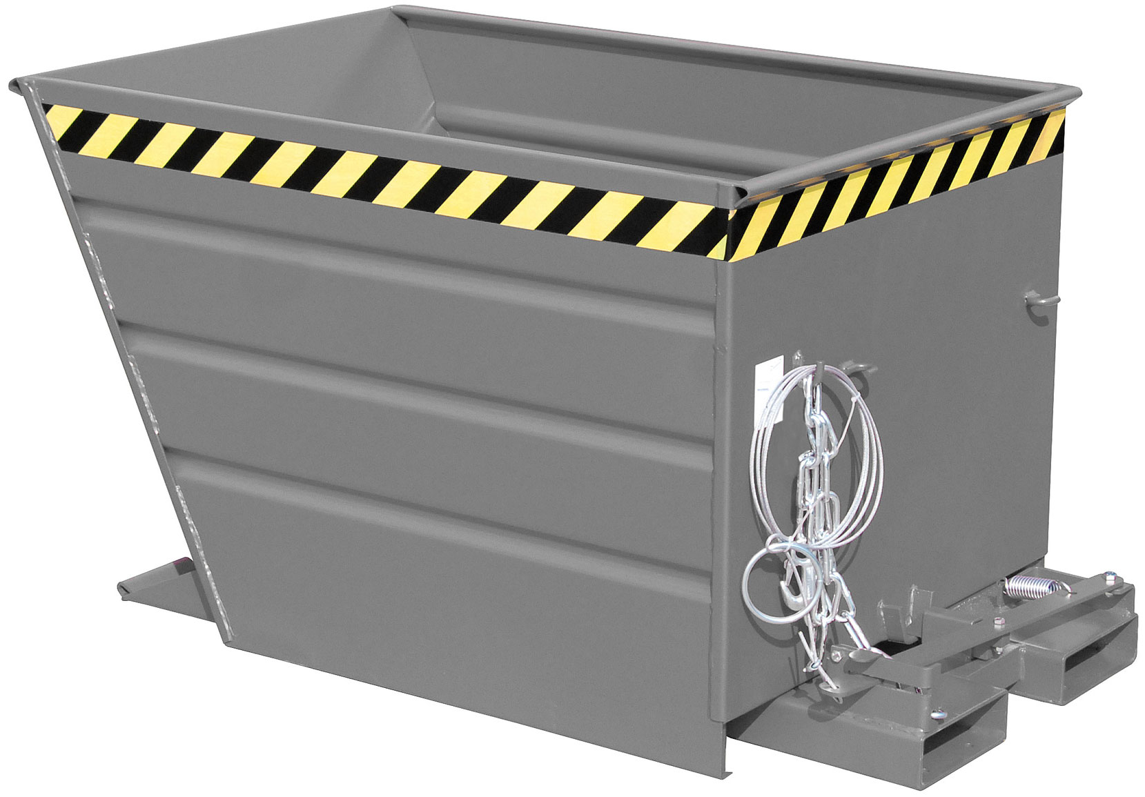 Bauer Kippbehälter VG-550 - RAL 7005 Kippmulde 550 Liter für Stapler - Schuttmulde mausgrau pulverbeschichtet (BA-4535-01-0000-5) Bild-01