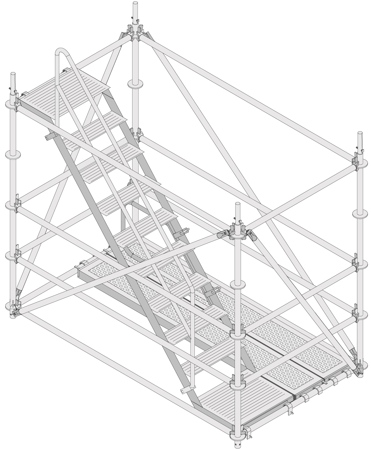 Layher Allround Modultreppenturm Zwischenmodul
