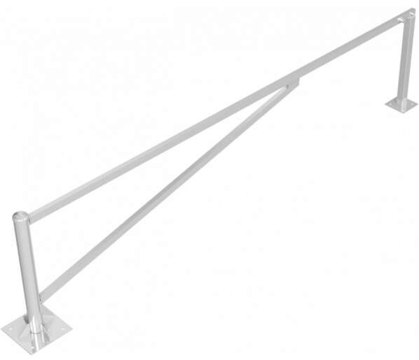 Schake Drehschranke mit 2 Auflagestützen - Schrankenbaum 60 x 40 mm ODD verzinkt - 4000 mm