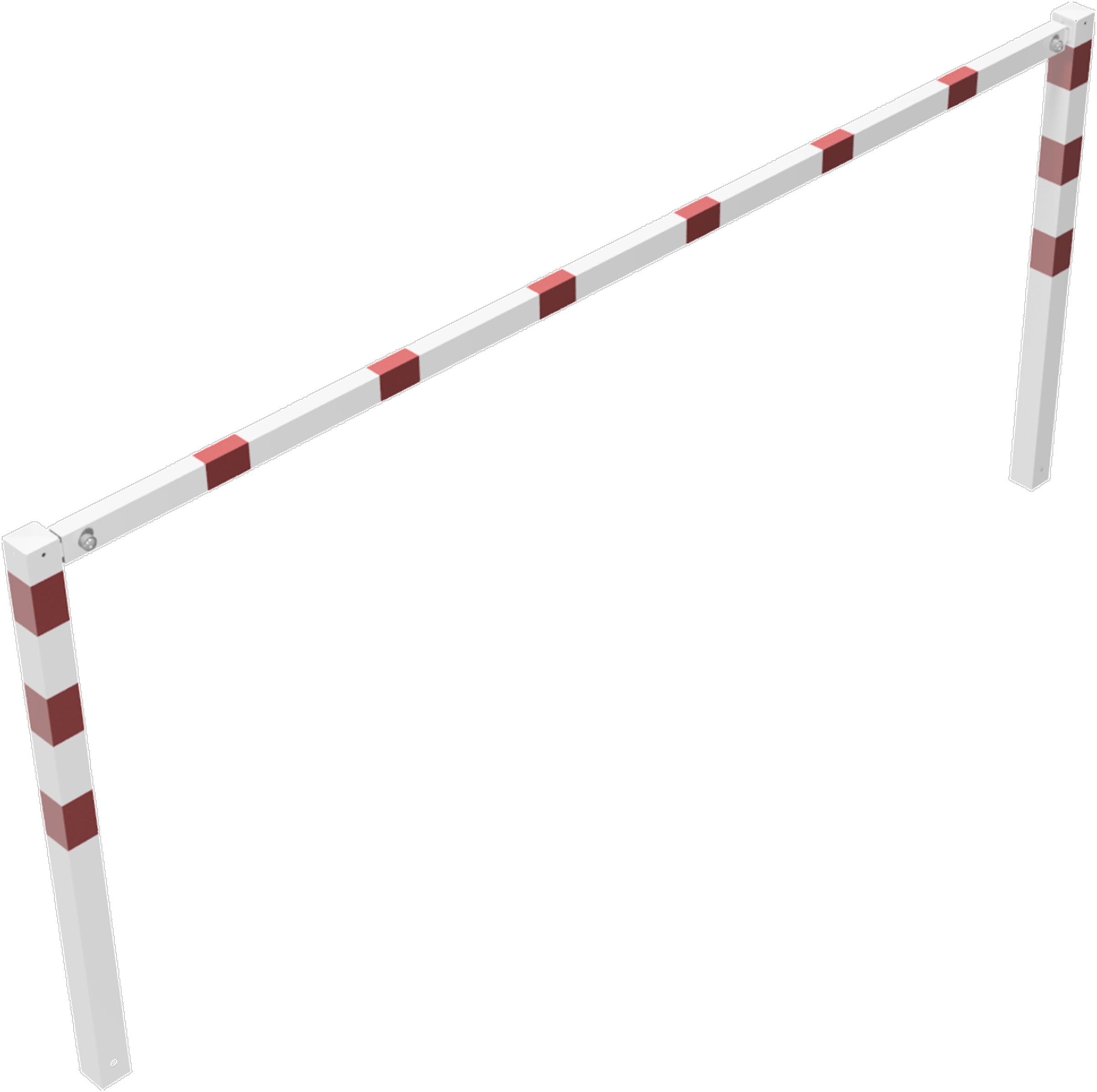 Schake Wegesperre Stahl schraubbar OE 70 x 70 mm weiß | rot - 3000 x 1200 mm