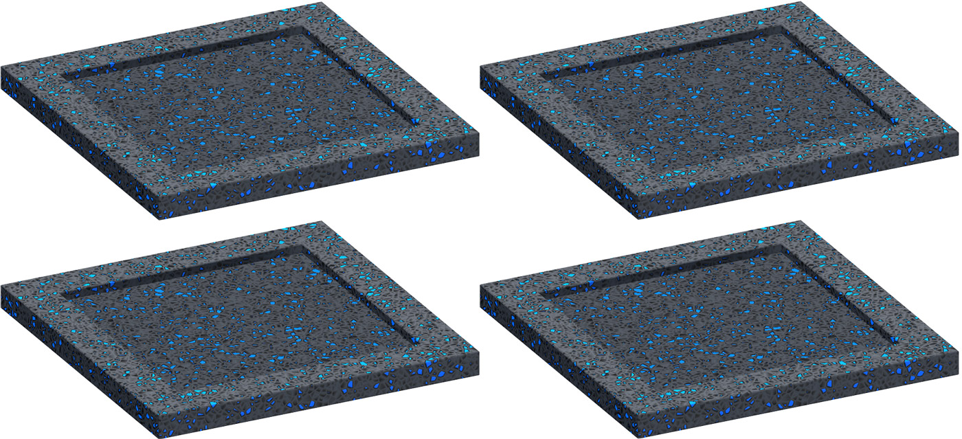 Layher Gummiunterlage für Fußspindel - 4er Set