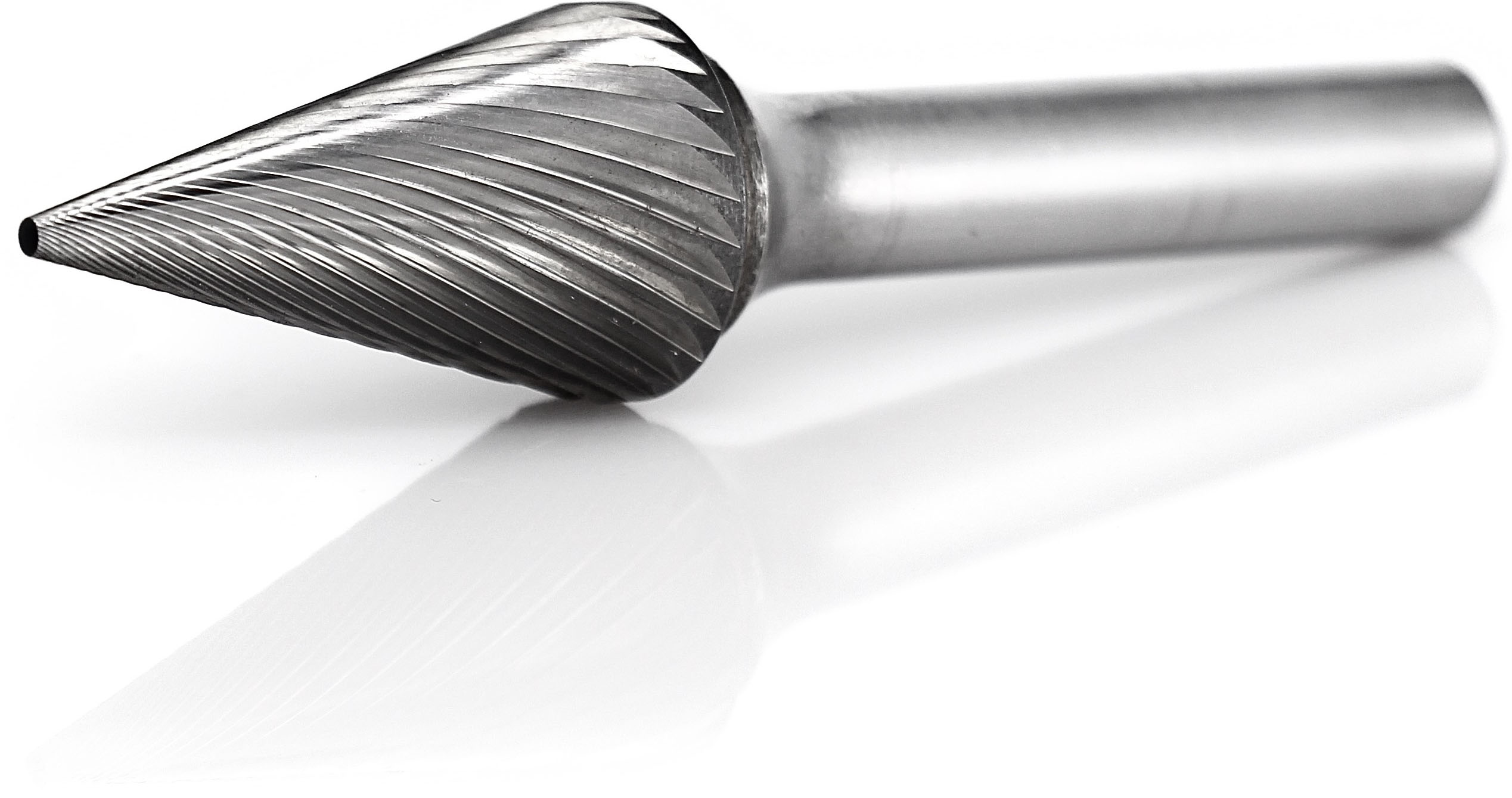 procut Hartmetallfrässtift Spitzkegelform SKM M81525-2 Schaft-∅ 8 mm - Kopf-∅ 15 mm - Standardverzahnung (PC-M81525-2) Bild-01