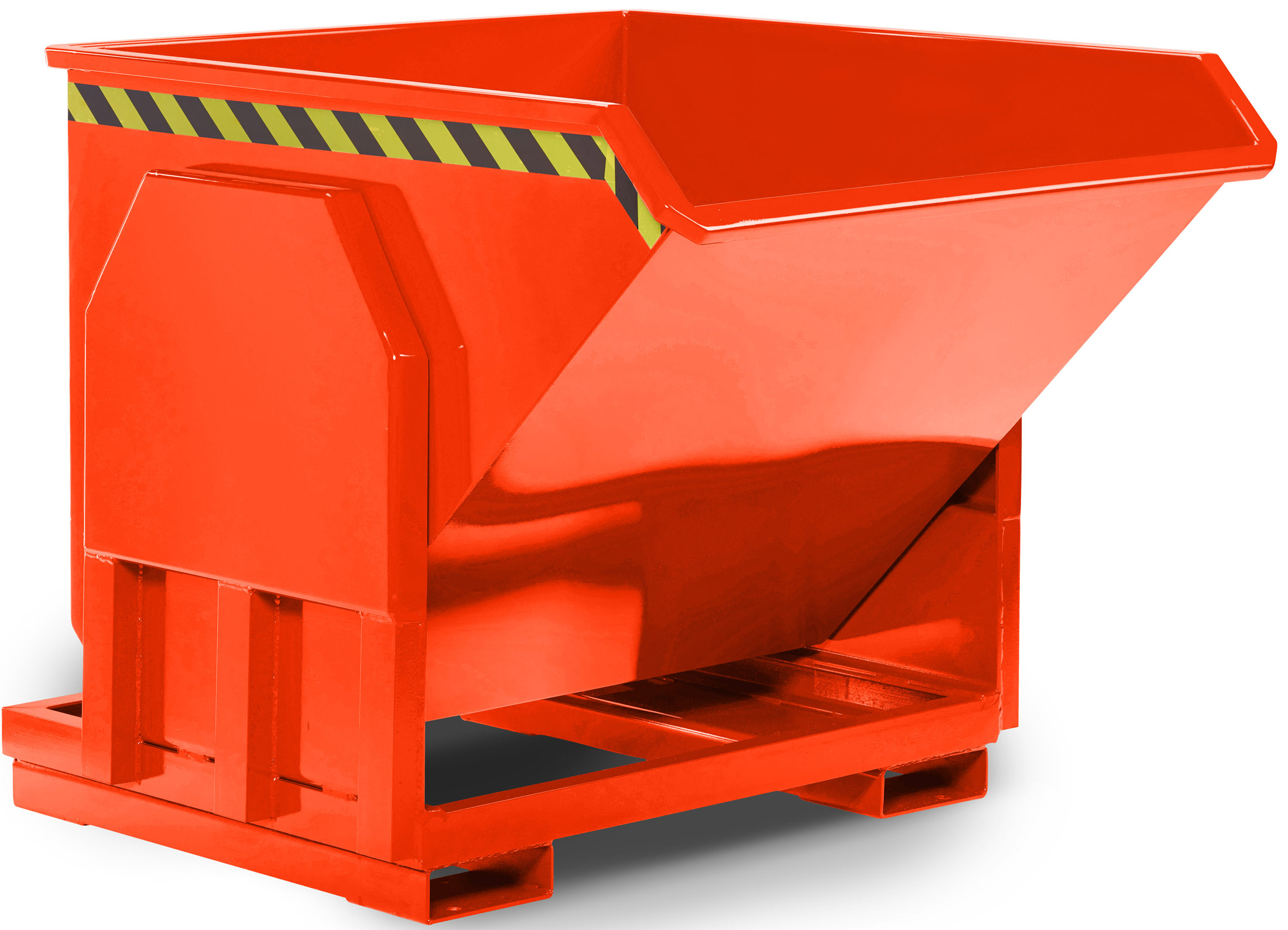 RR Industrietechnik Schwerlastkipper RMK-30 - RAL 2004 Kippmulde 300 Liter für Stapler - Kippcontainer reinorange pulverbeschichtet (RR-100400189) Bild-01