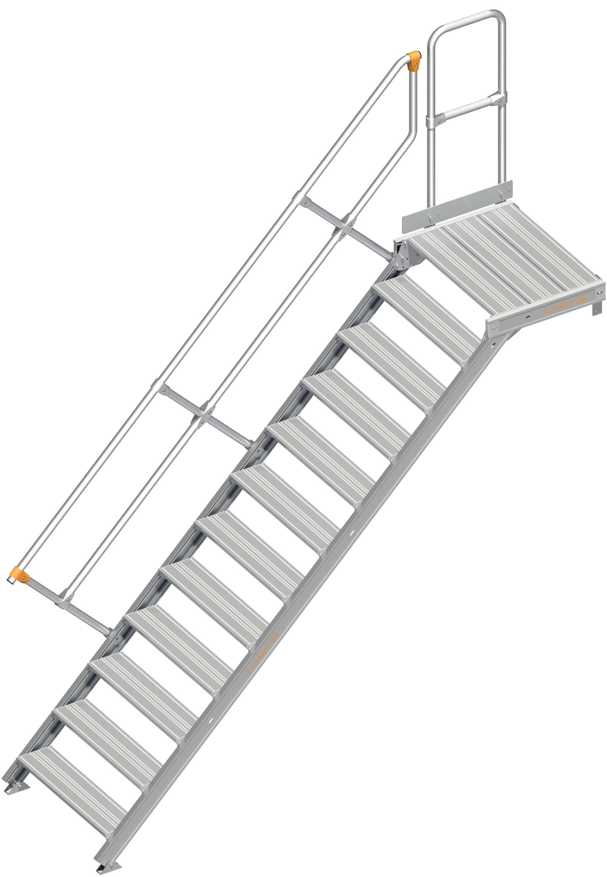 Layher Plattformtreppe 45° 12 Stufen - 800 mm breit