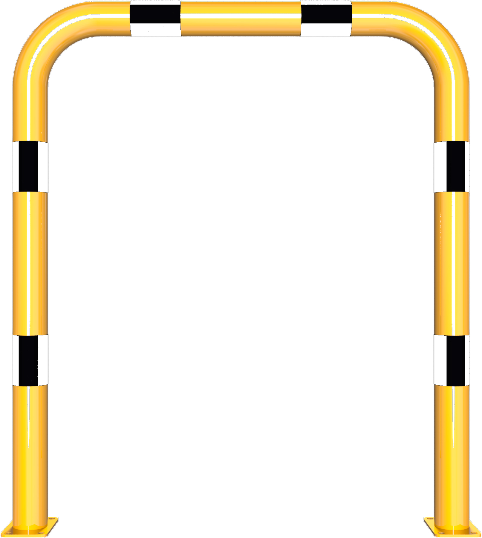 Schake Rammschutzbügel Stahl OD Ø 76 mm gelb | schwarz - 1000 x 1150 mm