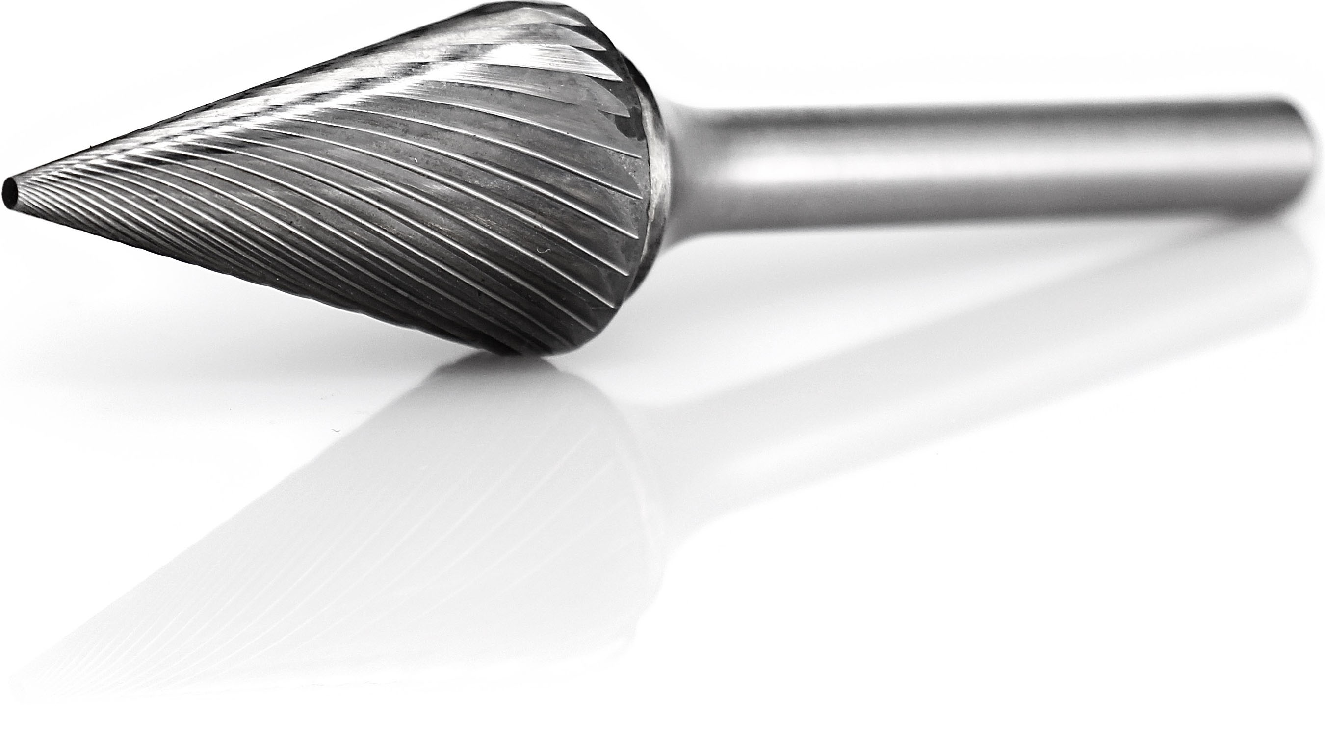 procut Hartmetallfrässtift Spitzkegelform SKM M61525-2 Schaft-∅ 6 mm - Kopf-∅ 15 mm - Standardverzahnung (PC-M61525-2) Bild-01