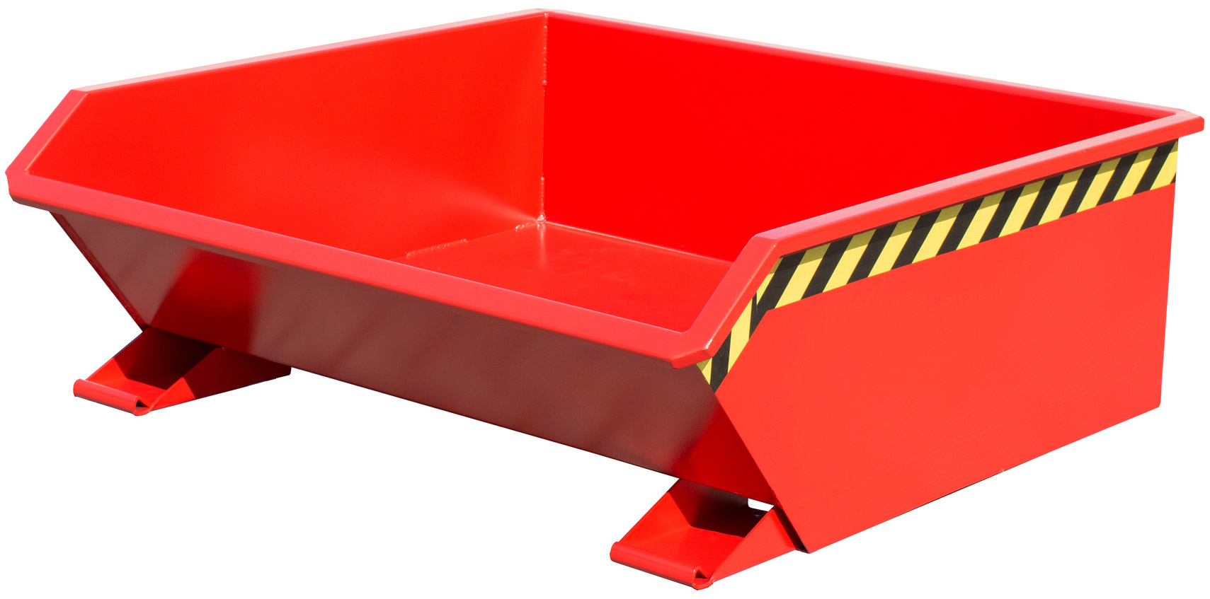 Bauer Muldenkipper MGU-460 - RAL 3000 Kippmulde 460 Liter für Stapler - Bauhöhe 350 mm - Schuttmulde feuerrot pulverbeschichtet (BA-4409-36-0000-2) Bild-01