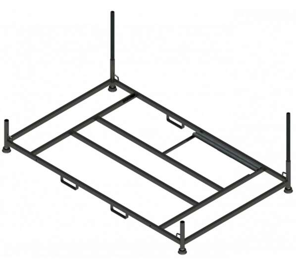 Schake Transporttraverse Typ F für 30 Mobilzäune Lagertraverse für Bauzaunelemente liegend (SK-3B209FK) Bild-01