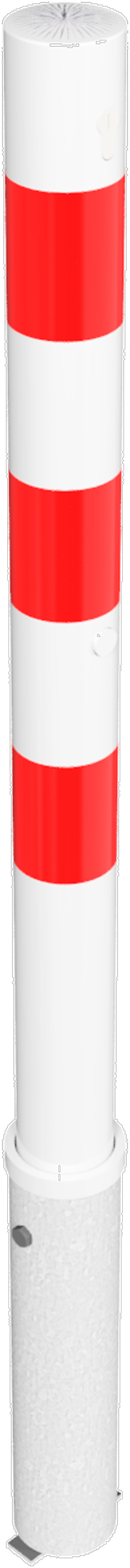 Schake Absperrpfosten HP Ø 76 mm weiß | rot
