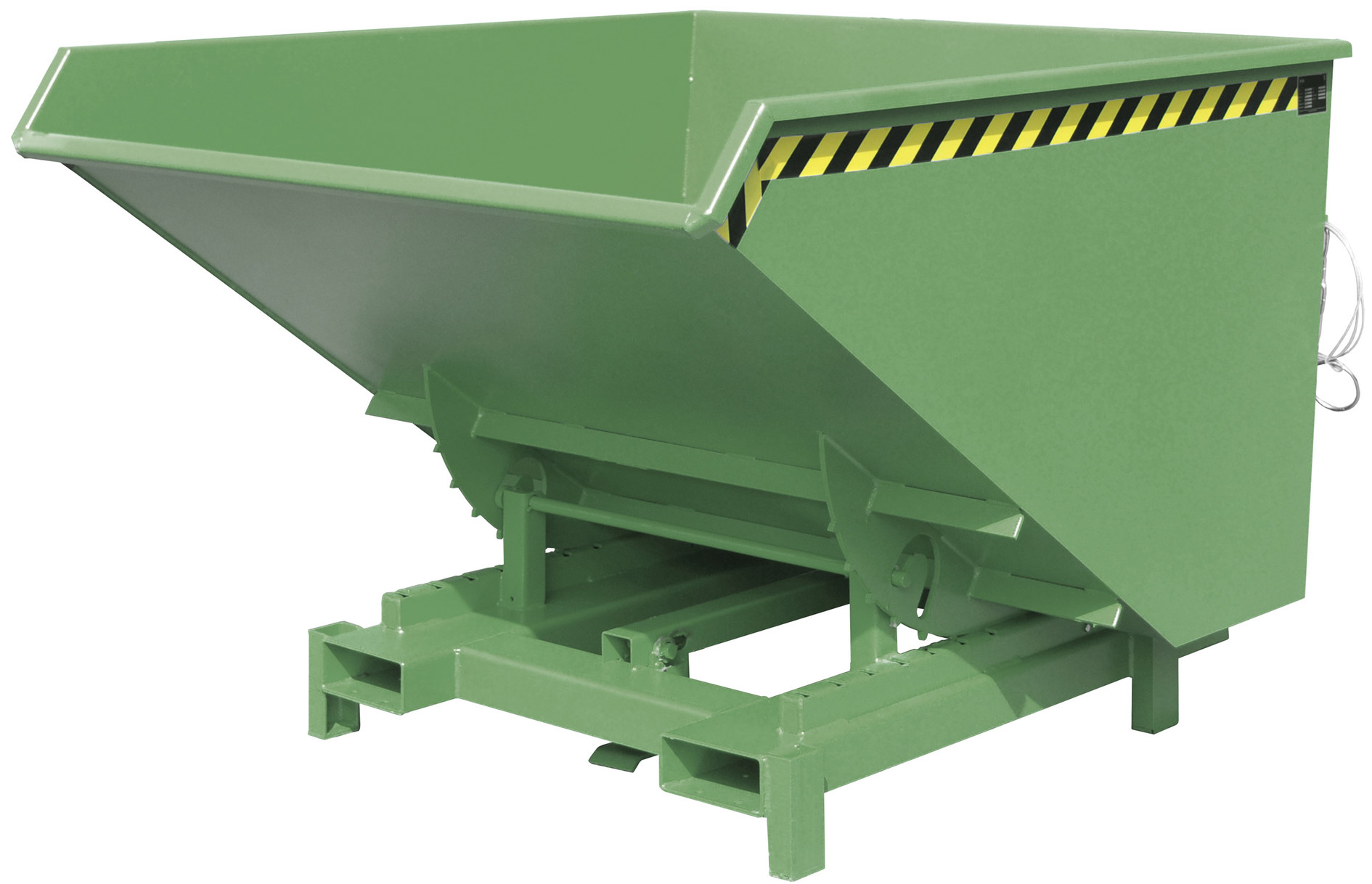 Bauer Schwerlastkipper SK-2100 - RAL 6011 Kippmulde 2100 Liter für Stapler - Kippcontainer resedagrün pulverbeschichtet (BA-4498-25-0000-4) Bild-01