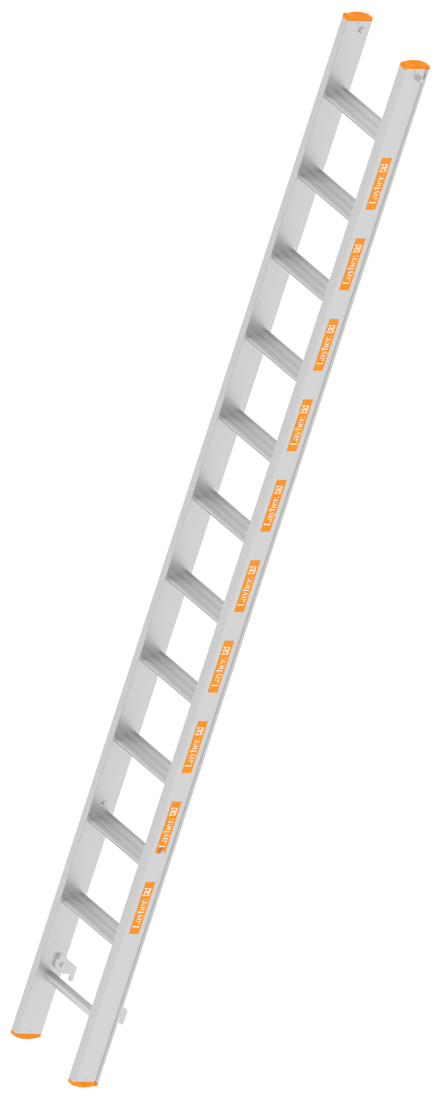 Layher Oberleiter Allzweckleiter Alu 12 Stufen  Nachrüstsatz für Layher Allzweckleiter Typ 1040.012 | Oberleiter mit Stufenausführung (LS-1041.112) Bild-01