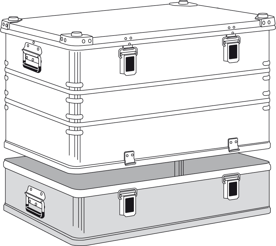 ZARGES Alu Universalkiste K 470 Plus Oberteil 157 Liter