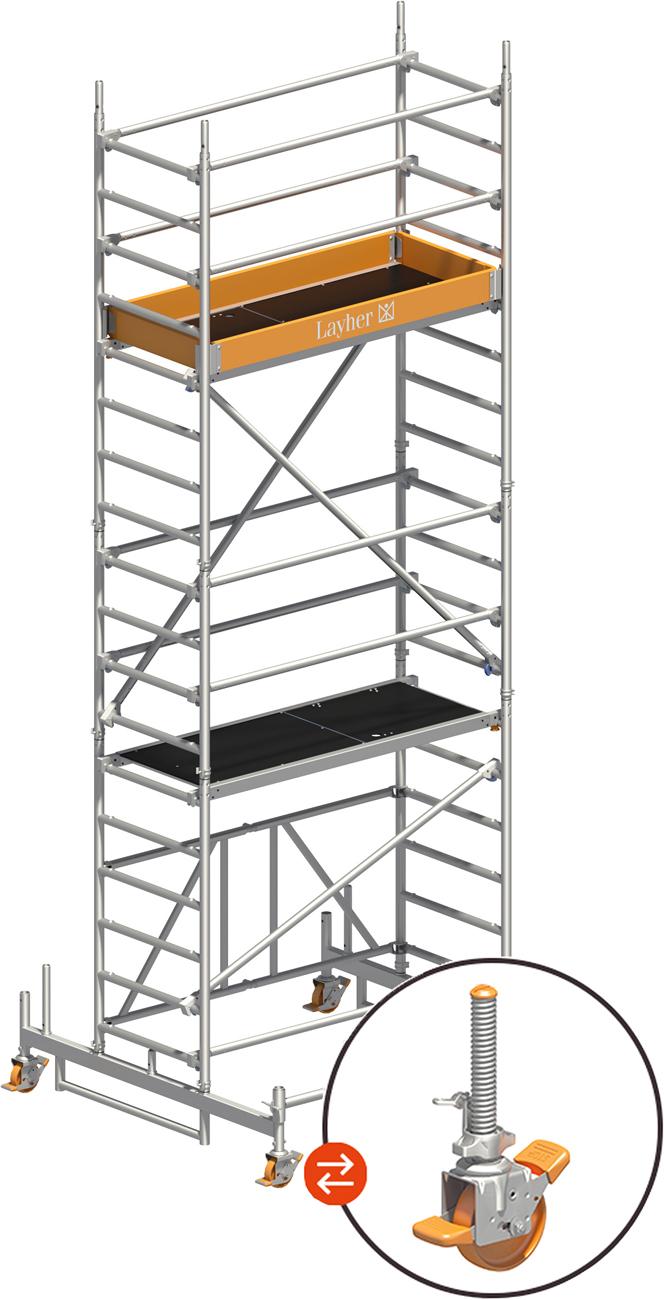 Rollgerüst Layher Zifa P2 hawego 1406214 - AH 5,95 m