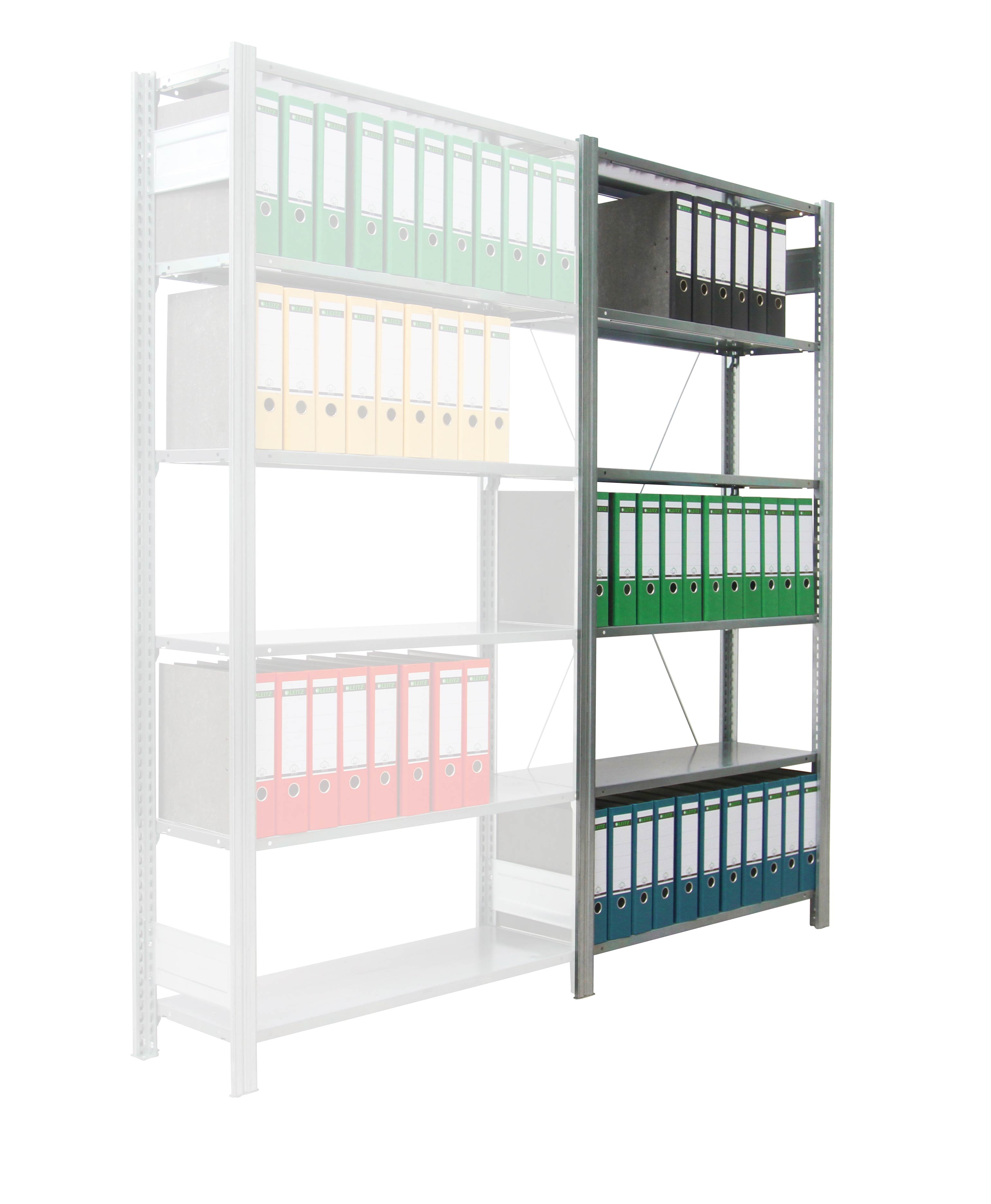 Regalwerk BERT Büroregal 80|65 Grundfeld 2000 x 875 x 300 mm