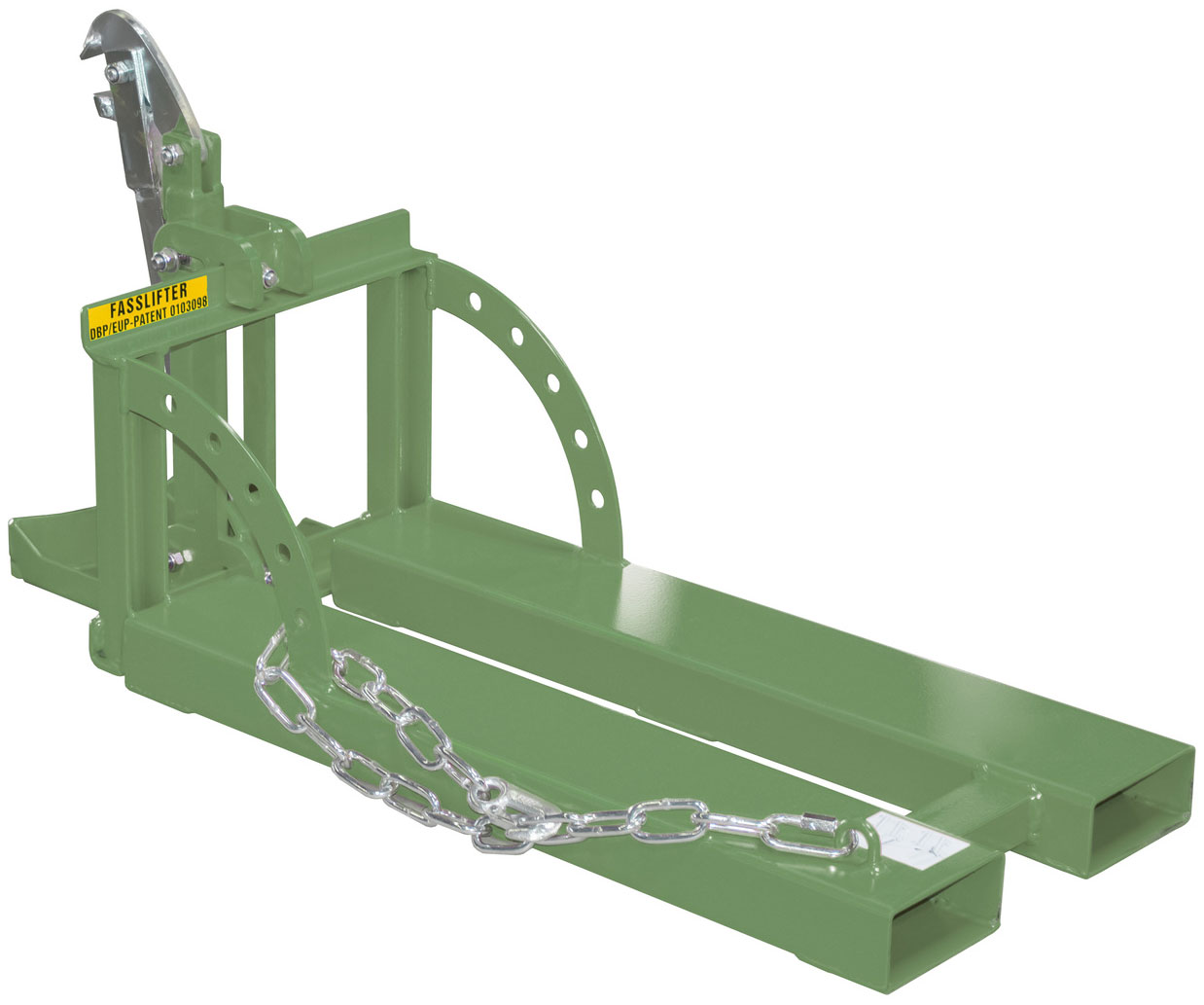 Bauer Fasslifter RS 60-I - RAL 6011 Transporthilfe für 1 Fass 60 Liter - Fassheber resedagrün pulverbeschichtet (BA-4408-30-0000-4) Bild-01