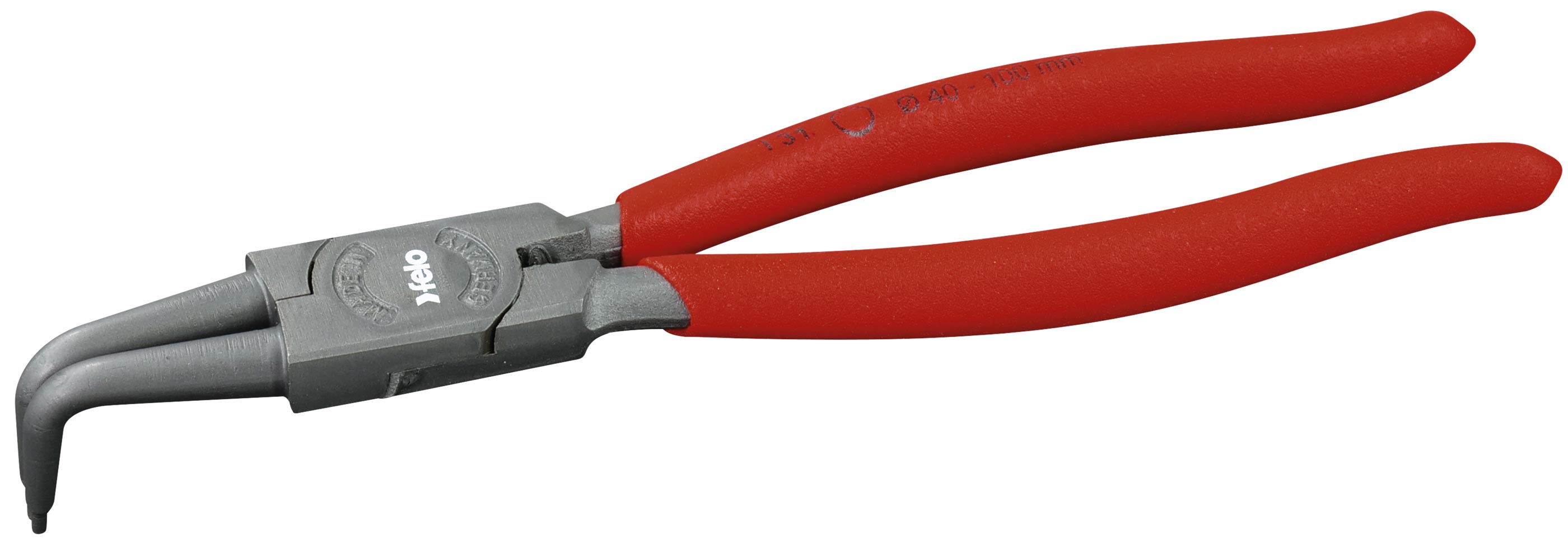 Felo Sicherungsringzange für Innenringe 40 - 100 mm gebogen 90° - 220 mm Zange - Serie 594 (FL-59424040) Bild-01