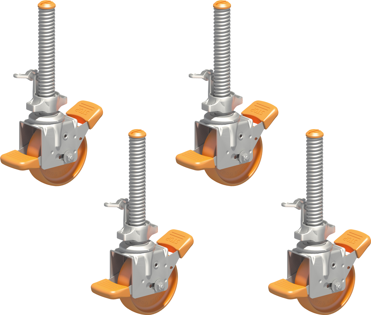 Layher Fahrgerüst Lenkrolle 400 spindelbar - 4er Set