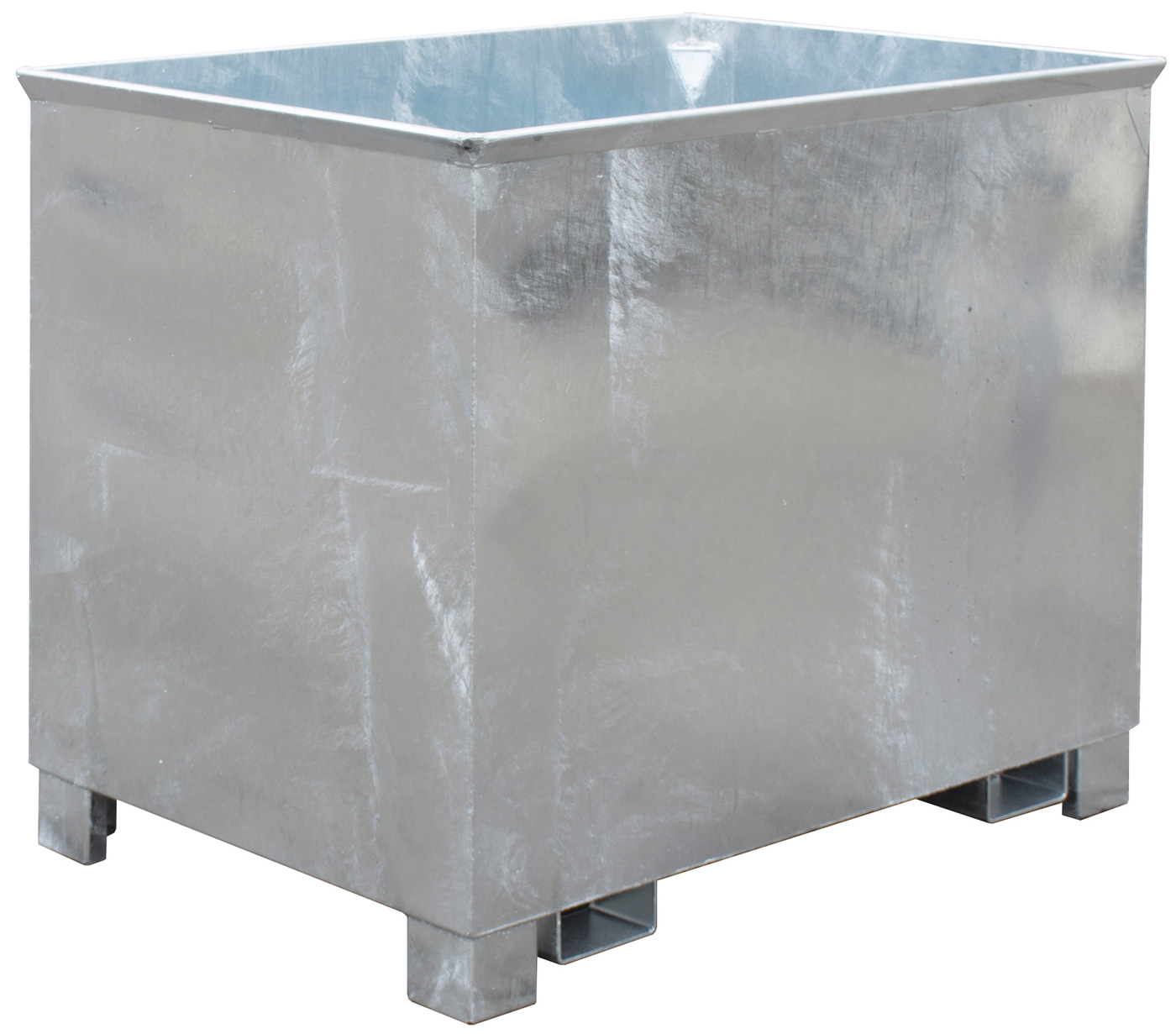 Bauer Stapelcontainer C-80 - verzinkt Stapelbehälter 800 Liter für Stapler - Schuttmulde Stahl verzinkt (BA-4511-04-1500-7) Bild-01