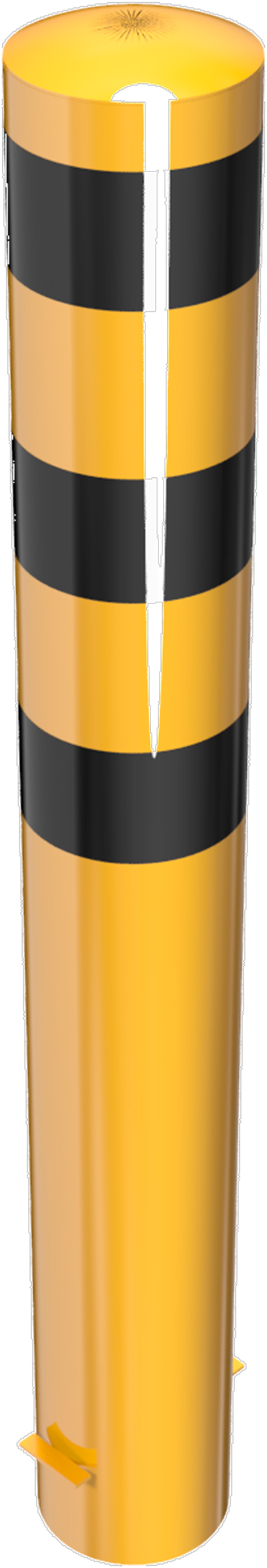 Schake Stahlrohrpoller OE Ø 193 mm gelb | schwarz - 1,50 m