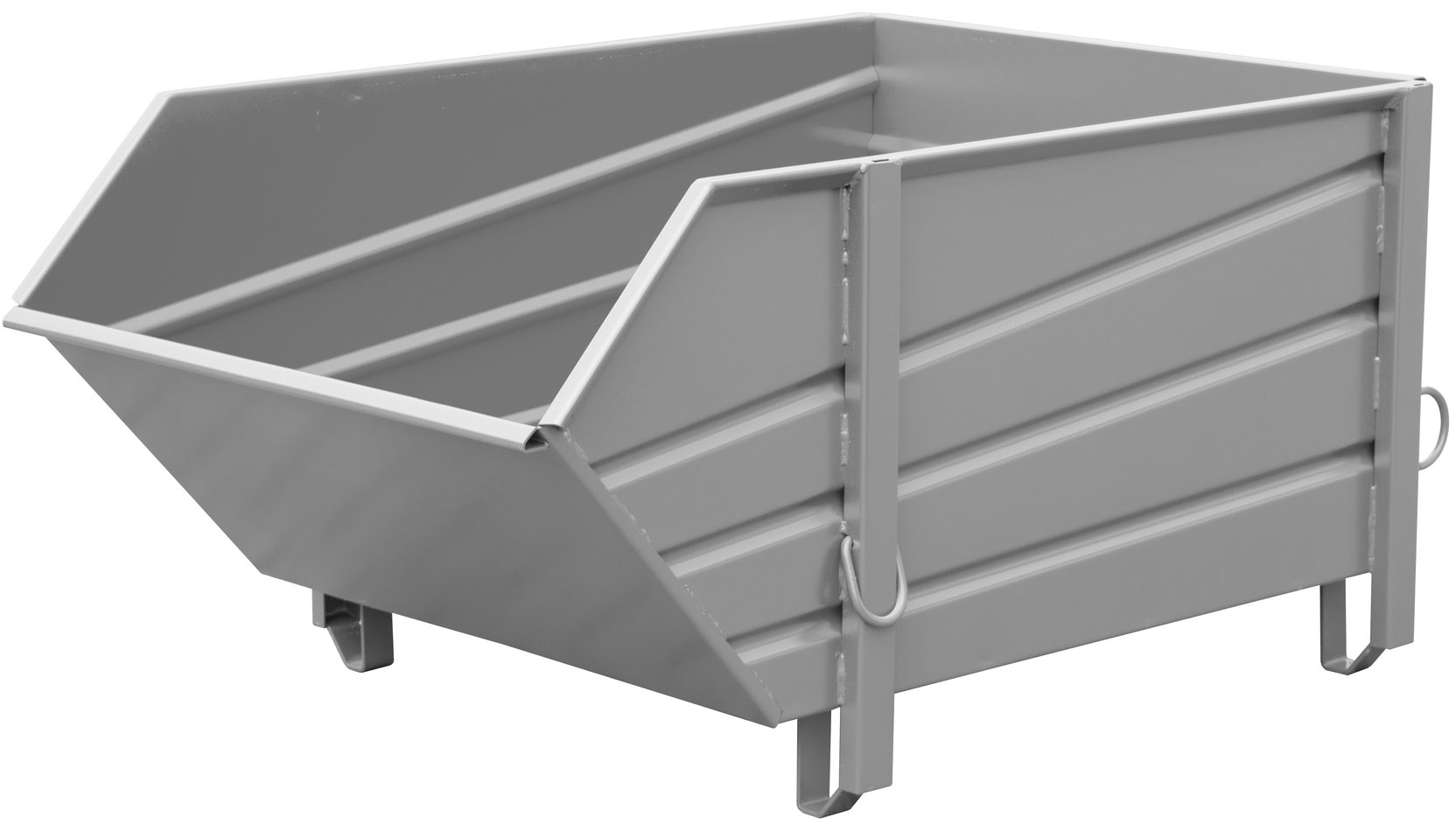 Bauer Baustoffbehälter BBP-100 - RAL 7005 Transportbehälter 1000 Liter für Kran - Container mausgrau pulverbeschichtet (BA-4511-15-0000-5) Bild-01