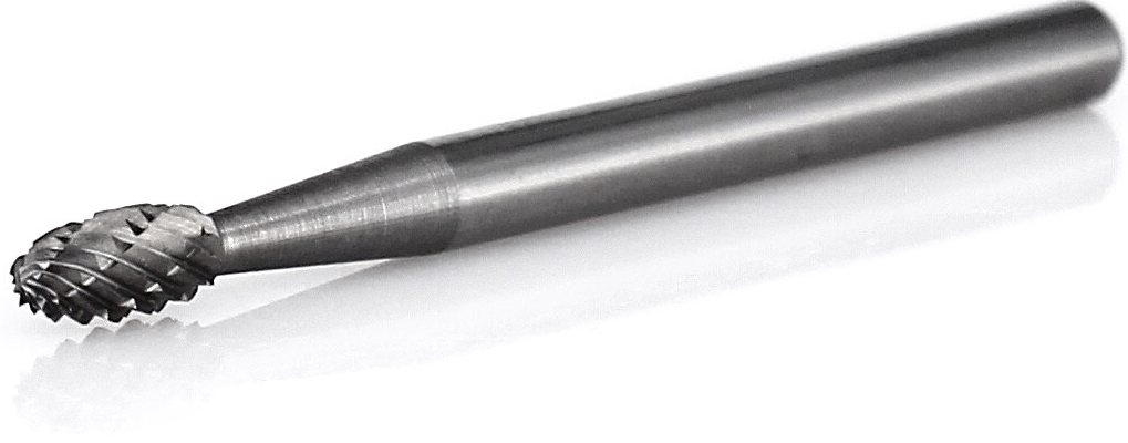 procut Hartmetallfrässtift Tropfenform TRE E30306-6 Schaft-∅ 3 mm - Kopf-∅ 3 mm - Kreuzverzahnung (PC-E30306-6) Bild-01