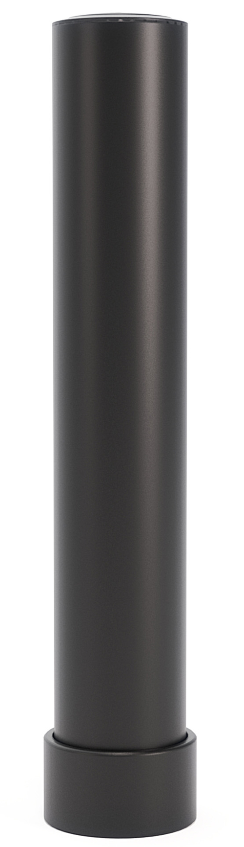 boplan Ladesäule Rammschutzpoller Bollard 125L EV schwarz Ø 125 mm - 750 mm Rundpfosten aus Kunststoff mit Aufprall-Kennzeichnung - Extrilene Anfahrschutz zum aufdübeln RAL 9005 (BP-PPBO-125L-0750-EVBLZ) Bild-01
